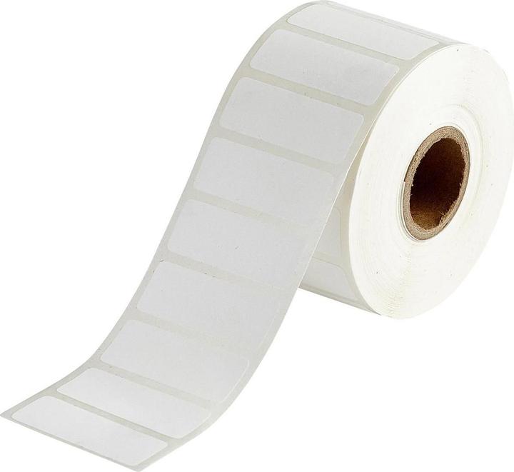 Image du produit Brady BPT-540-105, B-7604, papier thermique, blanc, 101.60 x 25.40 mm, permanent (1 lot = 12 rouleaux à 13