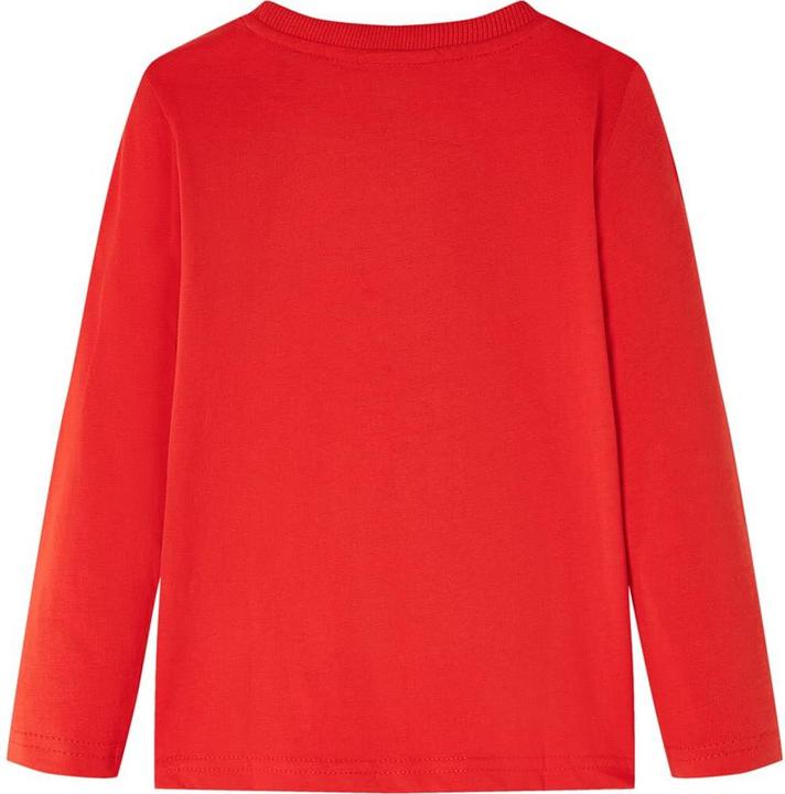 Actual product image VidaXL Children's long-sleeved shirt red 116,Material: 100 % cotton,Colour (116)