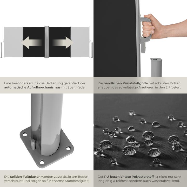 Immagine prodotto tectake Tenda laterale doppia (1 m)