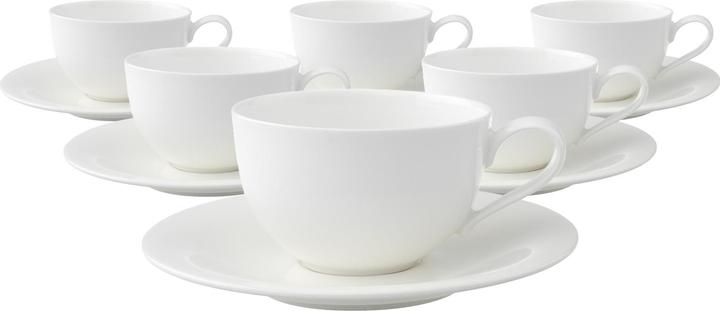 Actual product image Villeroy & Boch New Cottage Basic cappuccino cups with saucers (290 ml, 6 x)