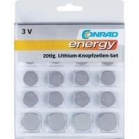Produktbild Conrad energy 20tlg. Lithium-Knopfzellen-Set (20 Stk.)