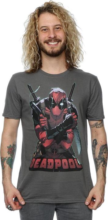 Actual product image Mens Deadpool Ready For Action T-Shirt (XL)