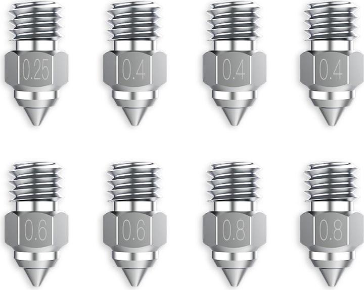 Produktbild Creality Düse-Nozzle Set MK Kupfer beschichtet 8 Stück (Düse)