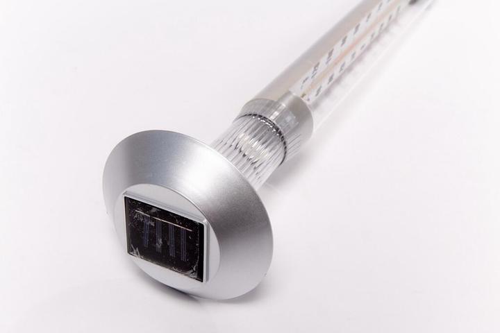 Actual product image Grundig LED Solar Light Outdoor Thermometer Earth Spike