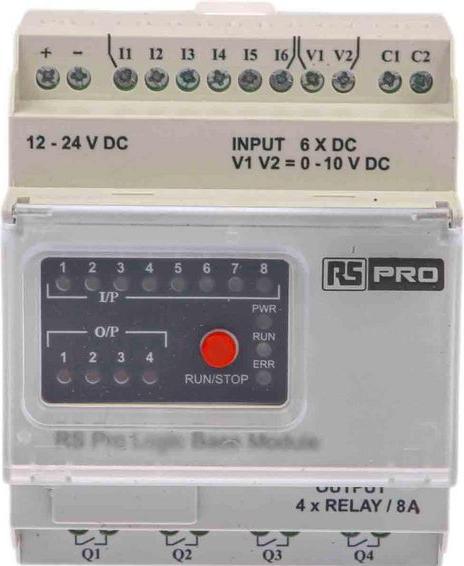 Actual product image Rs Pro Logic Module w/o Display 8I/4O 12-24V