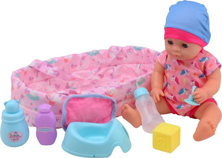 Image du produit Baby Rose Poupée qui boit et fait pipi, 35 cm
