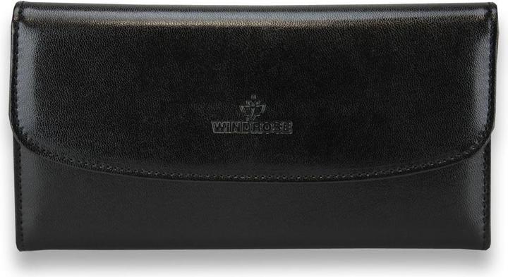 Actual product image Windrose Merino jewellery roll leather 20 cm