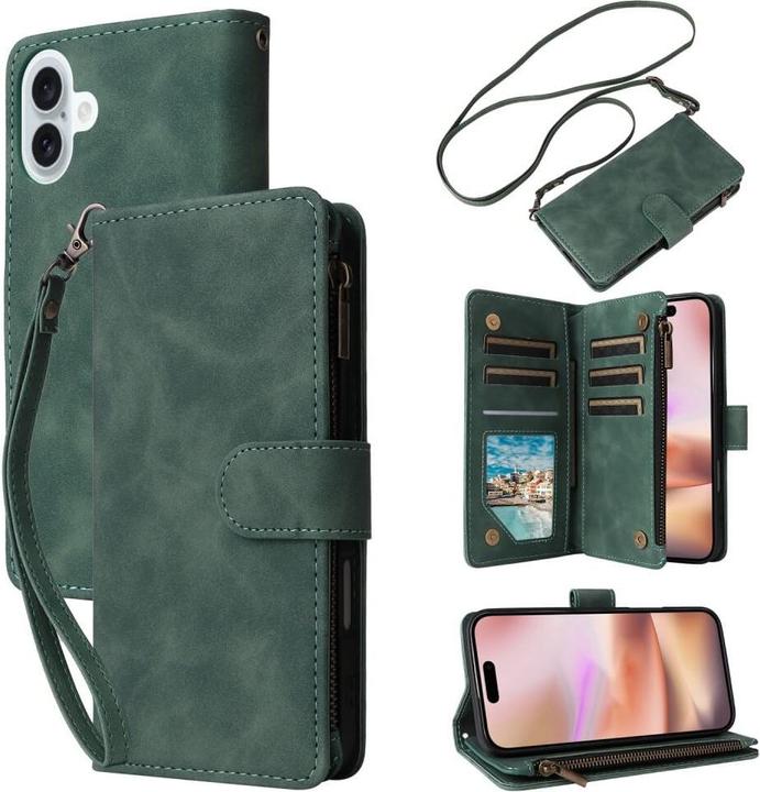 Actual product image Cover-Discount iPhone 16 Plus - Wallet case with lanyard (Apple iPhone 16 Plus)