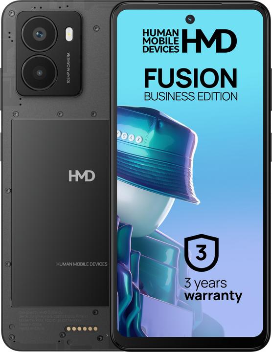 Image du produit HMD Fusion édition professionnelle (256 Go, Noir, 6.56", Double SIM hybride, 108 Mpx, 5G)