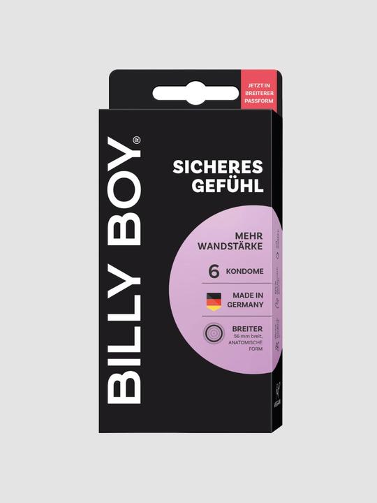 Produktbild Billyboy Billy Boy «Sicheres Gefühl» 6 grosse, anatomische Power-Kondome für starken Sex (6 Stk.)