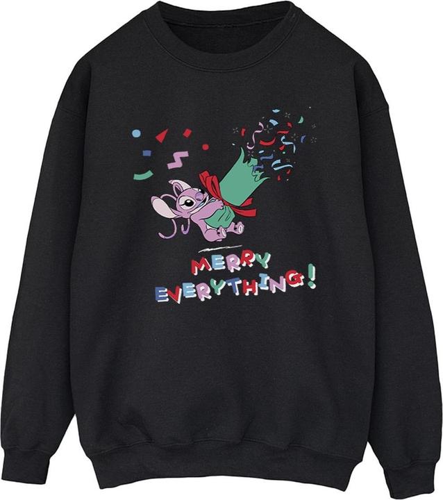Actual product image Disney Mens Lilo And Stitch Angel Merry Everything Sweatshirt (L)