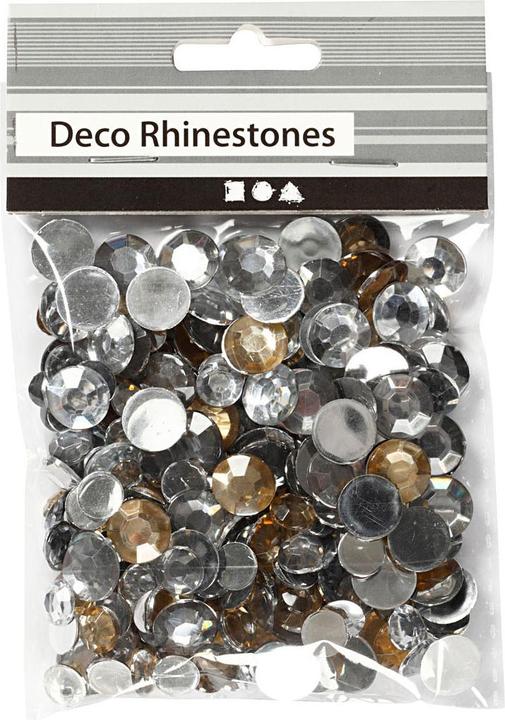 Actual product image Creativ Company Rhinestones gold white in different sizes