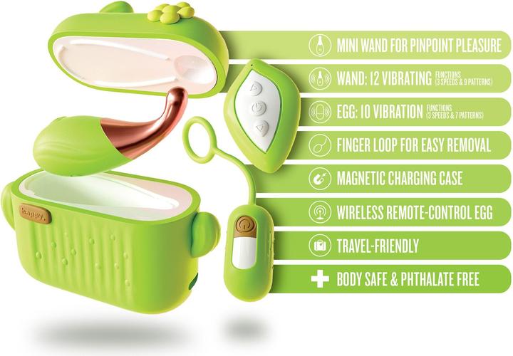 Actual product image Blush Play with Me Blooming Bliss 4 Piece Set - Mini Clitoral Massage Wand & Egg Vibrator with Wirel