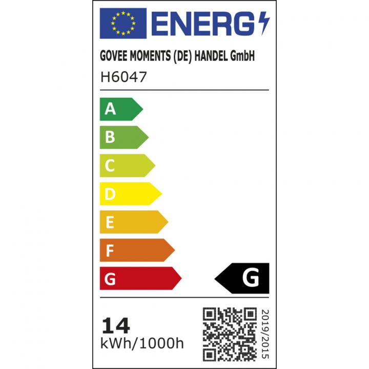 Label énergétique Govee Gaming (160 lm)