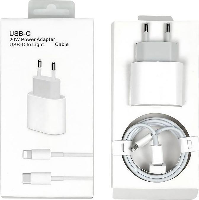 Actual product image Hermex Quick charger 20W incl. USB-C to Lightning cable 1m charging cable (20 W)