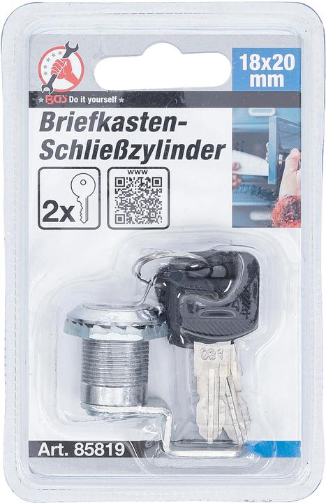 Actual product image BGS Letterbox locking cylinder | 18 x 20 mm