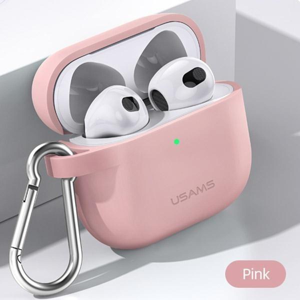 Image du produit Usams Etui pour AirPods 3 silicone różowy/pink BH741AP03 (US-BH741) (Sac pour écouteurs)