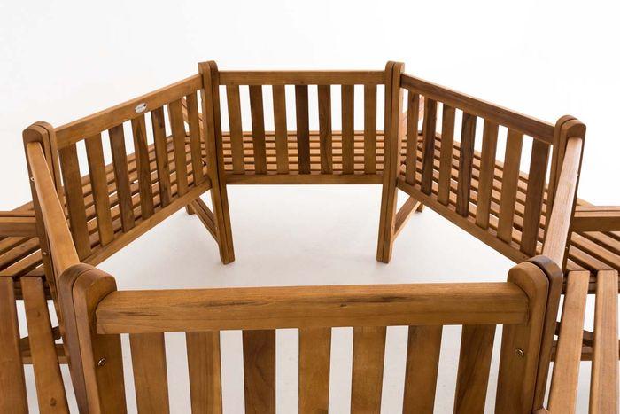 Actual product image Swisshandel24 Sonja tree bench with armrests 250 cm, teak
