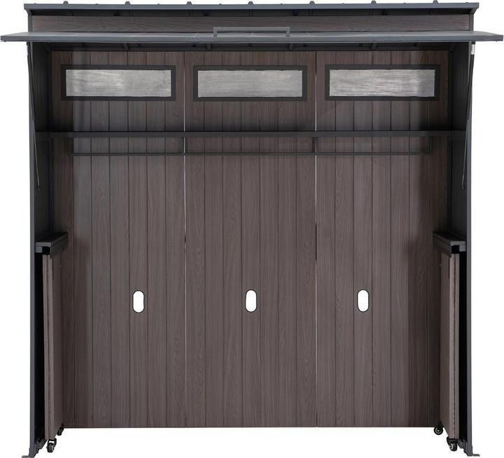 Image du produit Ventaris Outdoor-Küche Gartenhaus 220 cm x 94 cm x 226 cm mit Einrichtung Anthrazit