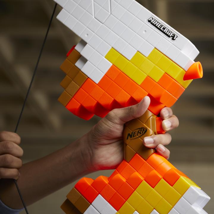 Actual product image Nerf Minecraft motorised sabrewing bow fires darts