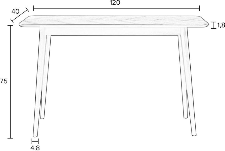 Actual product image Zuiver Table (120 x 40 x 75 cm)