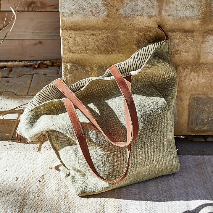 Produktbild Loberon Tasche Soleil grün/braun