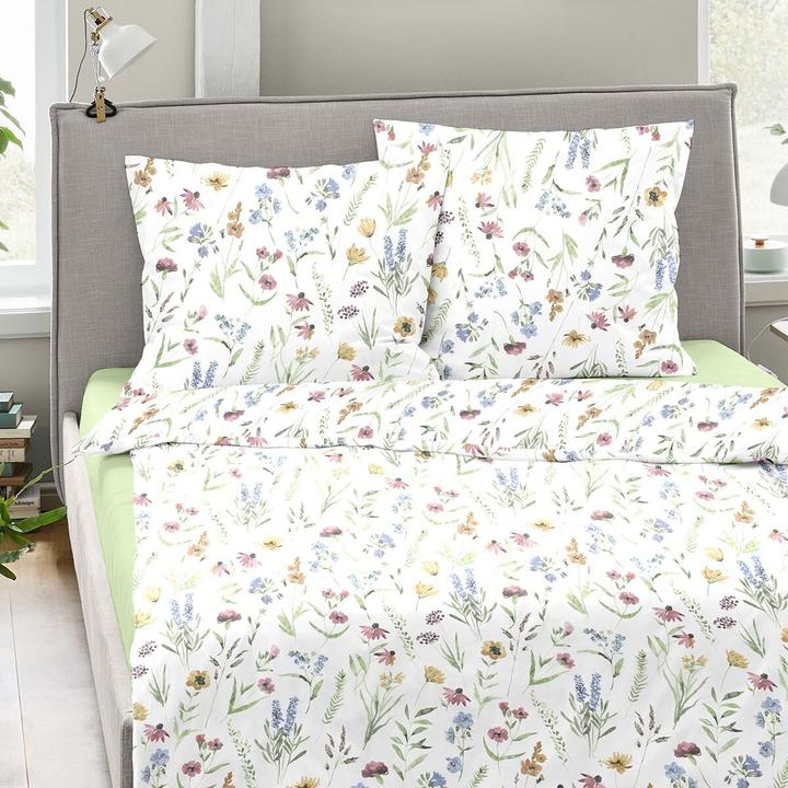 Produktbild Dormisette Mako-Satin Bettwäsche Blumen bunt