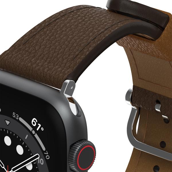 Produktbild OtterBox Symmetry Cactus Leather Watch Band für Apple Watch 9/8/7 45mm (42 mm, 45 mm, 44 mm, Veganes Leder, Watch Series 3 42mm, Apple Watch Series 10)