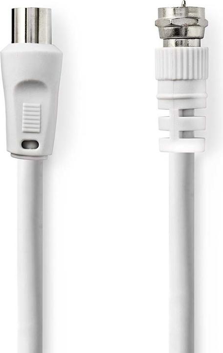 Actual product image Nedis Satellite & Antenna Cable F Male IEC (Coax) Male Nickel Plated 75 Ohm Double Shielded 5.00 m R (75 dB, Antenna cable)