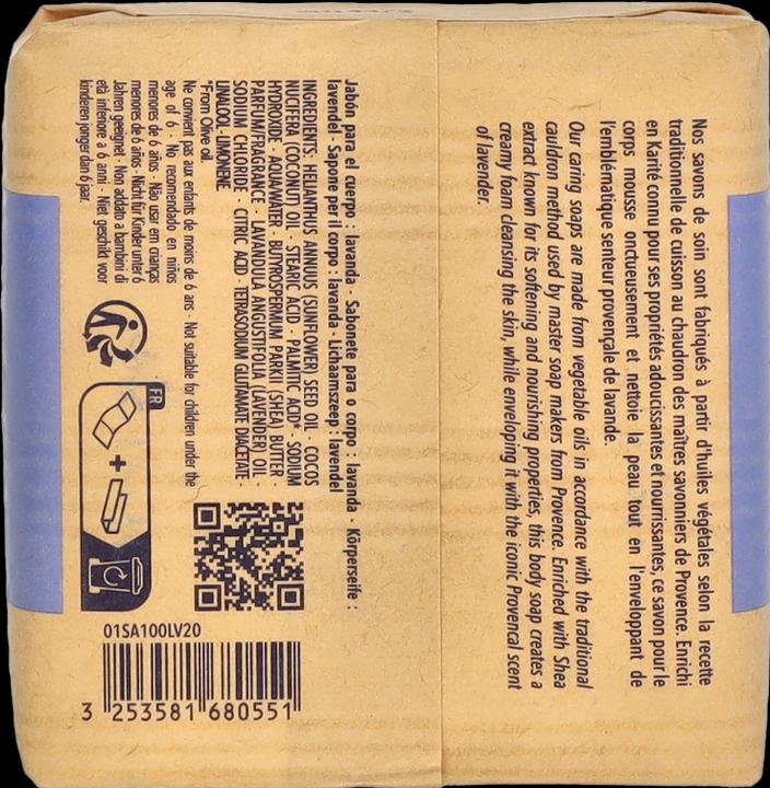 Nährwerte und Zutaten L'Occitane Savon Karité Lavande (Hartseife, 100 ml)