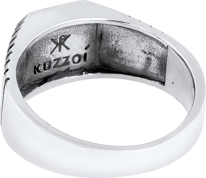 Immagine prodotto Kuzzoi Anello Uomo Signet Ring Sodalite Quadrato Argento 925 (64, 925 Argento)