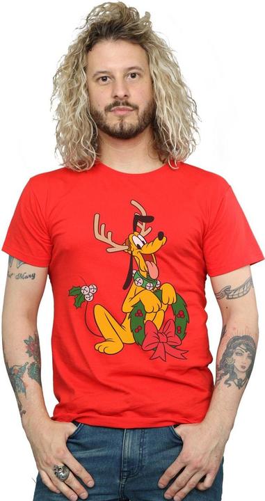 Immagine prodotto Disney Pluto Christmas Reindeer Maglietta Uomo (3XL)