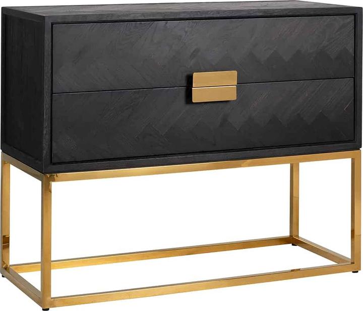 Image du produit Richmond Interiors Commode Blackbone noir or 108 (108 x 45 x 87 cm)