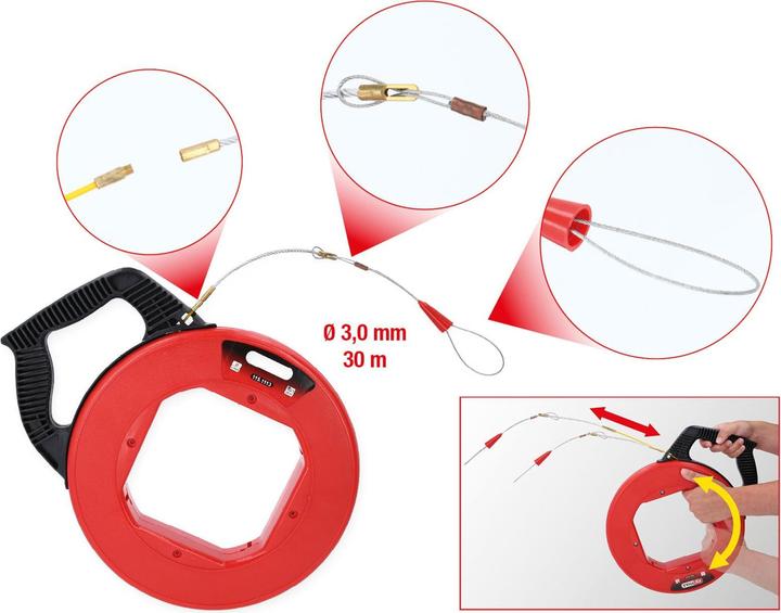 Actual product image KS Tools Cable pulling aid (30 m)