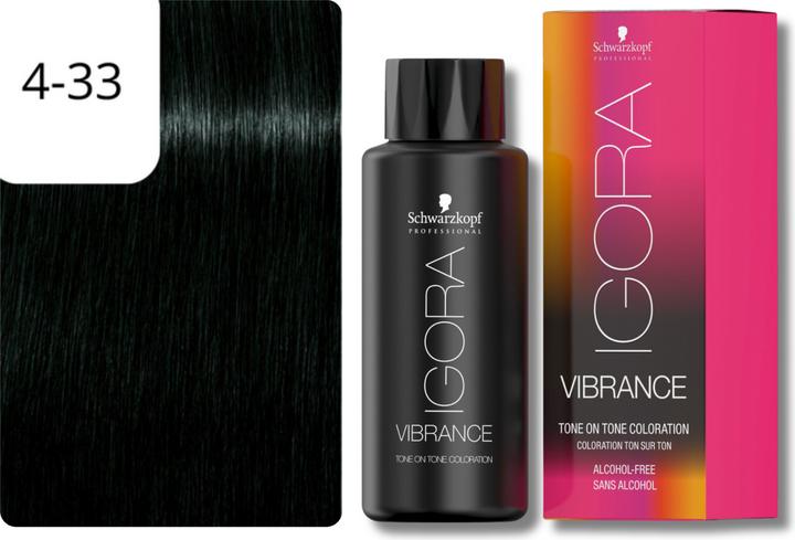 Produktbild Schwarzkopf Professional Schwarzkopf Igora Vibrance Cools 4-33 Mittelbraun Matt Extra 60ml (4-33 Mittelbraun Matt Extra)
