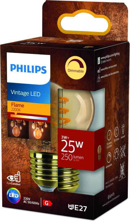 Immagine prodotto Philips Ambra (E27, 3 W, 250 lm, 1 x, E)