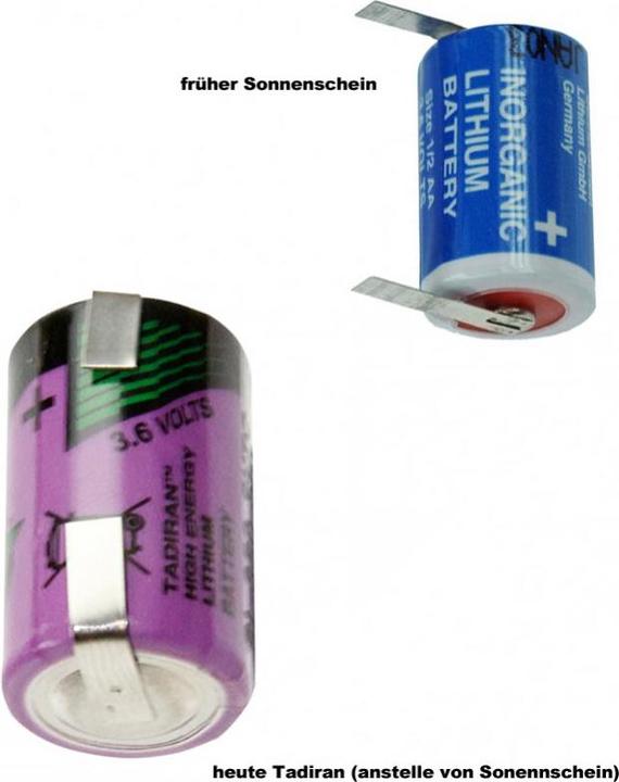 Produktbild Sonnenschein Batterie Inorganic SL-350/T mit Lötfahne U-Form (1 Stk., CR 1/2AA, 1000 mAh)