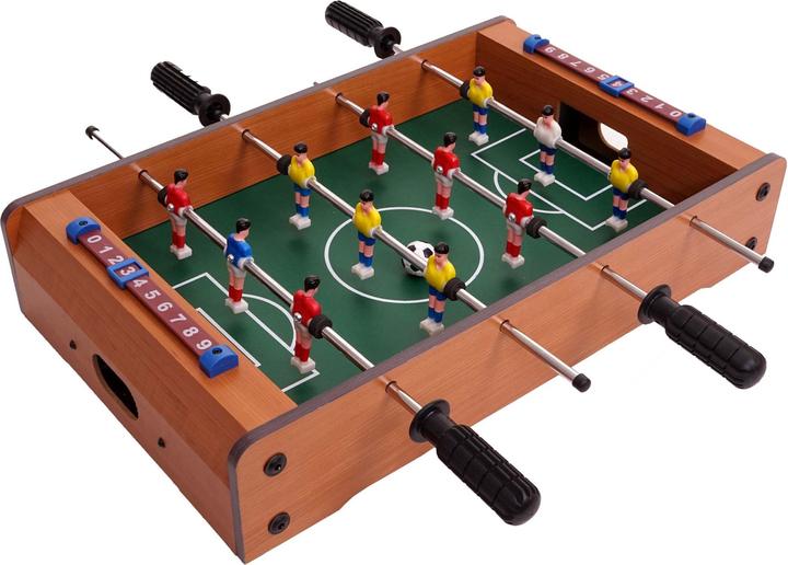 Produktbild Swisshandel24 Mini Fussballkicker, Tischspiel Tischkicker inklusive Zubehör, Holz 51x31x10cm