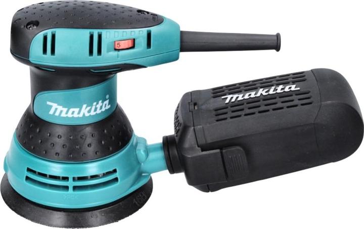 Productafbeelding Makita BO 5031 Excentrische schuurmachine 300 Watt 125 mm + 50x Schuurpapier K80 + Makpac (Excentrische schuurmachine, 300 W)