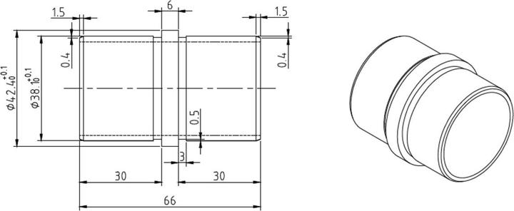 Produktbild OK-Line Rohrverbinder zu Handl+AMMApA-ufen OKLINE (1 Stk.)