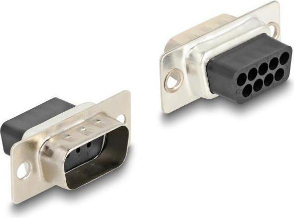 Productafbeelding Delock D-Sub 9-pins aansluiting naar RJ45-aansluiting montagekit geel (0.05 m, VGA)