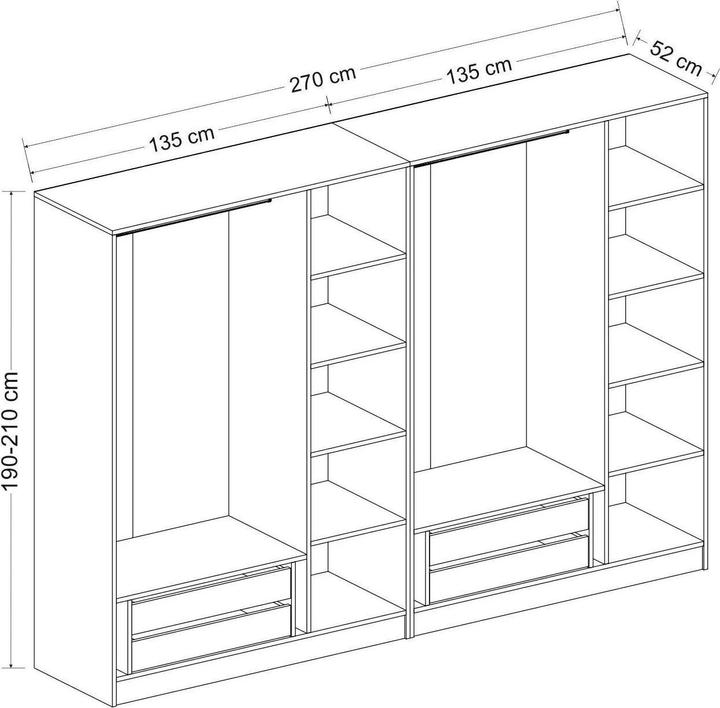 Immagine prodotto Hanah Home Kaley (270 x 52 x 210 cm)