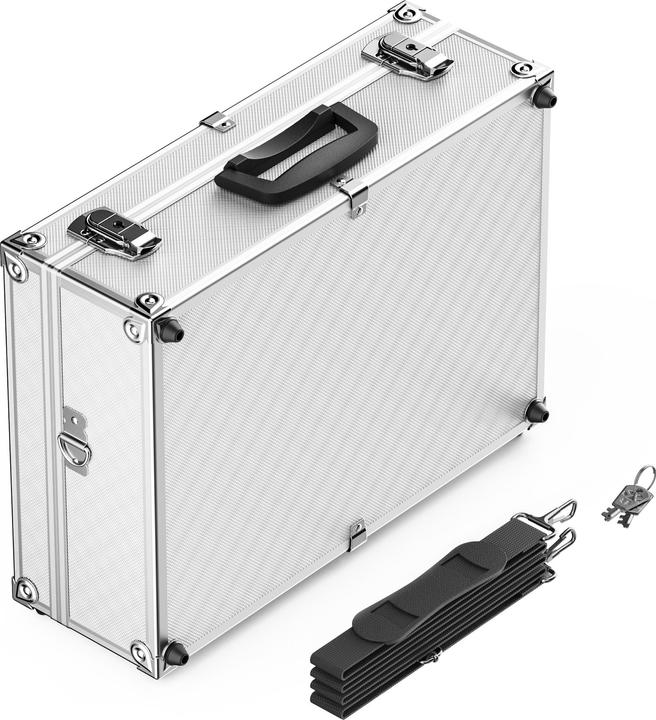Produktbild Wiltec Alu Universalkoffer 46x33x15,2cm Werkzeugkoffer Schaumstoff Transportbox