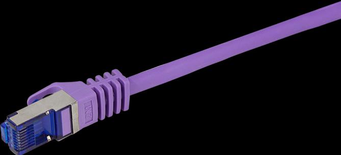 Produktbild LogiLink Patchkabel Ultraflex, Kat.6A, S/FTP, 0,5 m, violett (S/FTP, CAT6a, 0.50 m)
