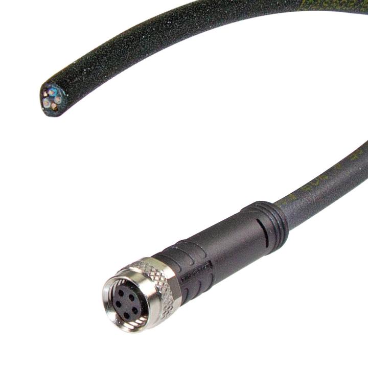 Actual product image Led2work Connection accessories Sensor cable 2m PUR M8 sensor socket 5-pin/open cable ends 24V DC