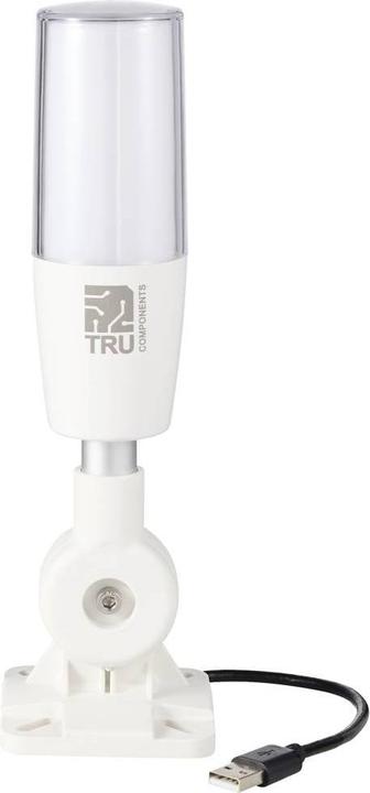 Actual product image Tru Components Signal tower with siren TC-ONN-M4T-USB LED Red, Yellow, Green, Blue, White, Magenta, Cy
