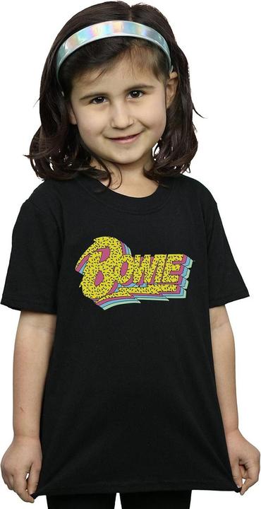 Actual product image David Bowie Girls Moonlight 90s Logo Cotton T-Shirt (140, 146)