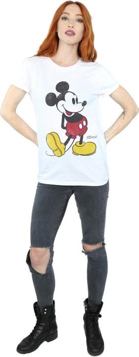 Actual product image Disney Womens/Ladies Mickey Mouse Classic Kick Cotton Boyfriend T-Shirt (XXL)