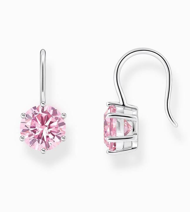 Produktbild Thomas Sabo Ohrhänger mit grossem, pinkfarbenem Zirkonia Silber (925er Silber)