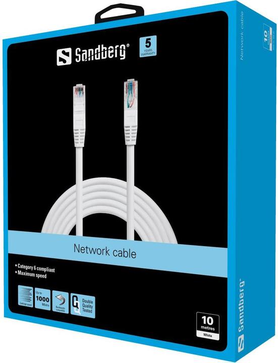 Actual product image Sandberg Network cable UTP Cat6 10 m (U/UTP, CAT6, 10 m)